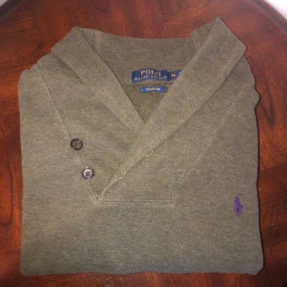 Polo Ralph Lauren Estate Rib Button Pullover Sweater - Picture 2 of 4